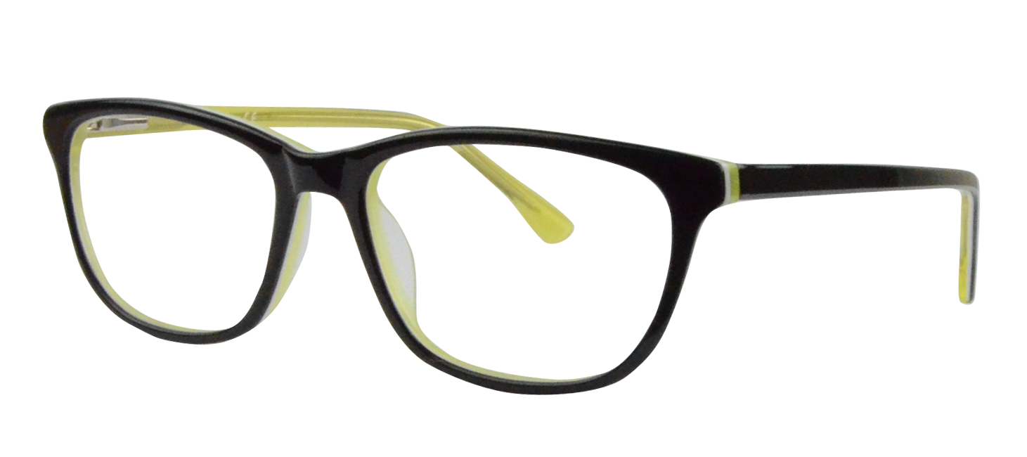 A1856 Black Yellow Cheap Glasses