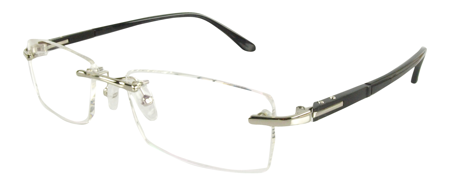 R58003 Men Glasses with Silver Frame