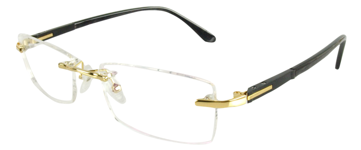 R58003 Gold Prescription Eyeglasses