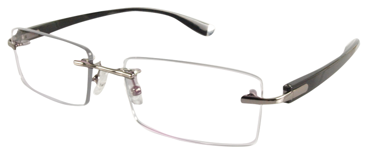 R58026 Gun Rimless Eyeglasses