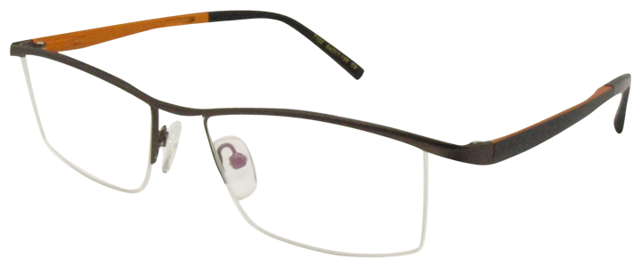 M7102 Mens Glasses with Brown Frame