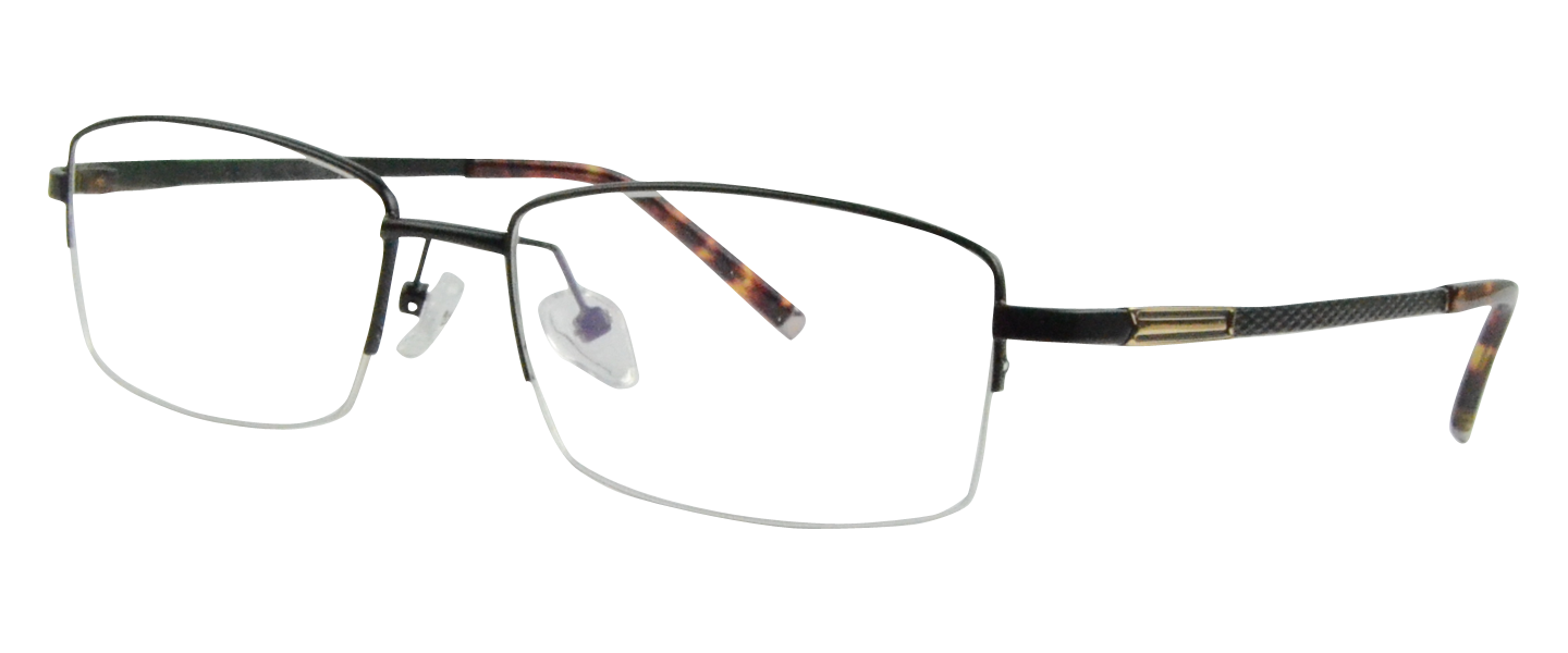 T9106 Black Titanium Eyeglasses