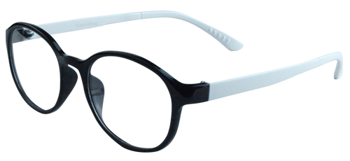 P6185 Black White Discount Glasses